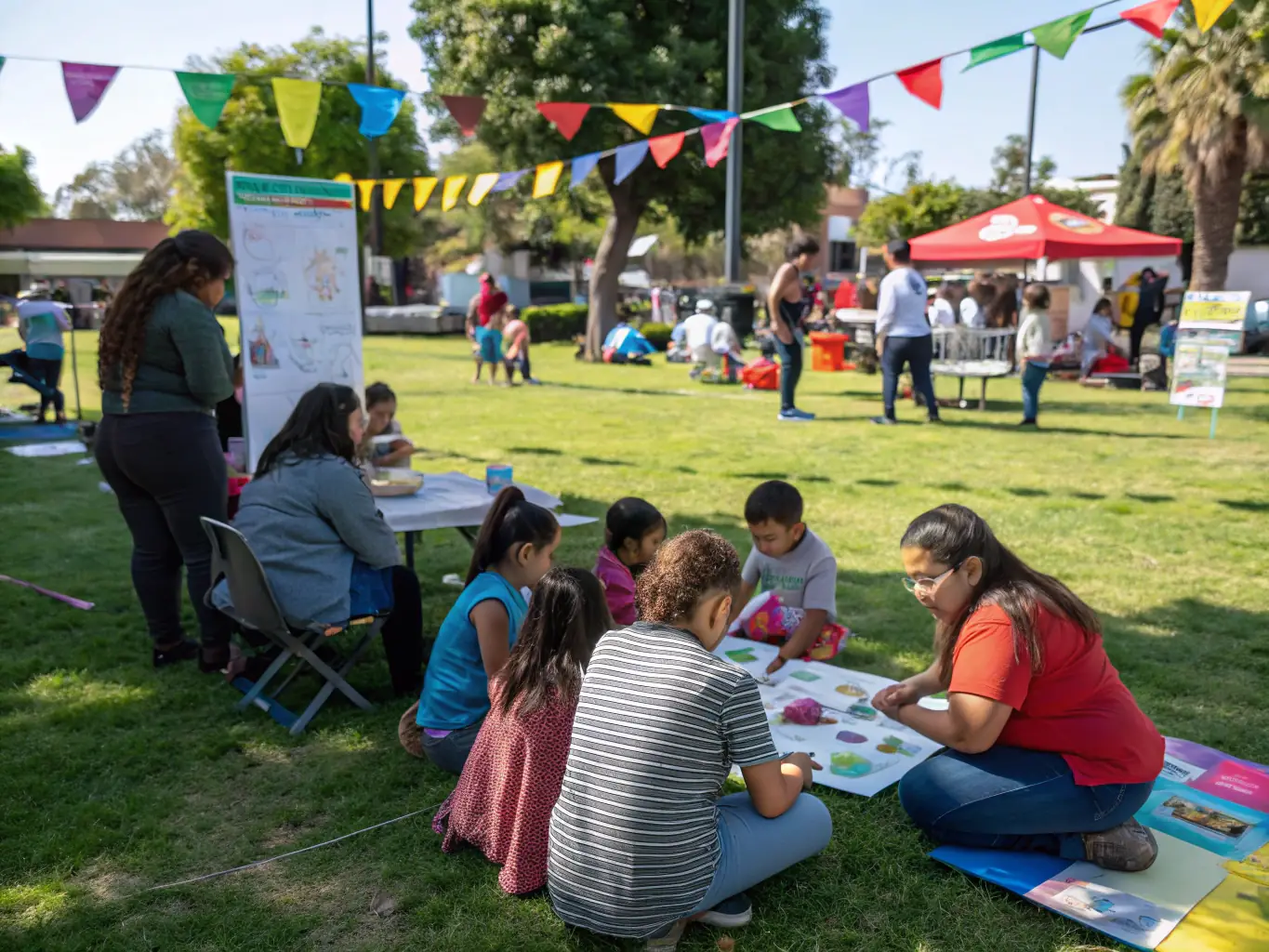 A group of community members participating in a SOCIETE DE LA SOUDIERE event, showcasing community engagement and support.